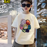 Statement Look Unique Graphical Print White Kids Oversized T-Shirt